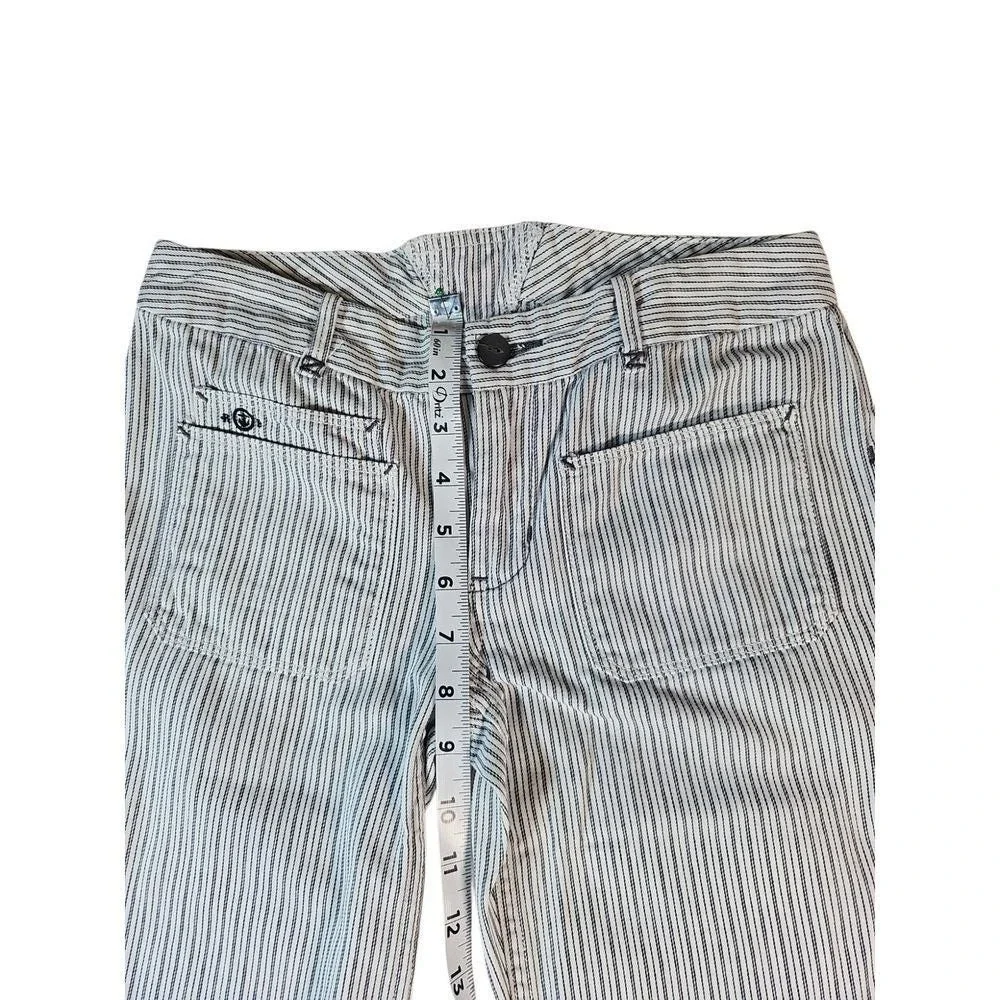 Ralph Lauren Girls 14 Blue White Striped Denim Wide Leg‎ Sailor Pants Y2K Petit